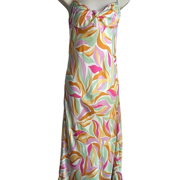 Astr Mariela  Colorful Abstract Print Midi Slip Dress Size XL - Picture 4 of 16